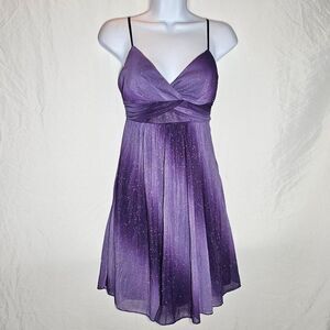vintage y2k purple sparkly fairy whimsigoth adjustable mini babydoll dress